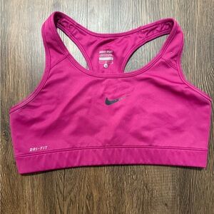 Nike Hot Pink Dri-Fit Sports Bra, Large
